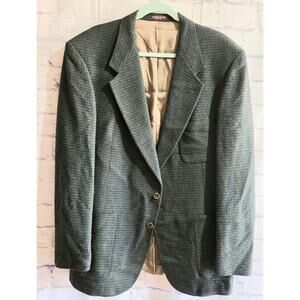 Evan-Picone Tlrd for Hecht's Mens Store 100% Wool Black Herringbone Blazer 46